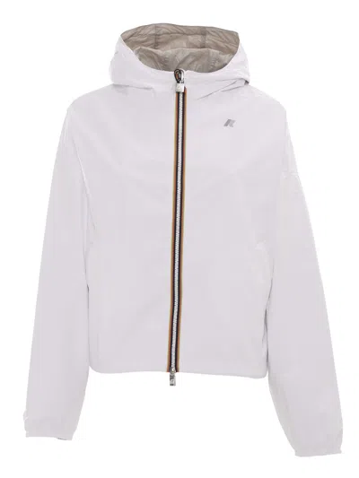 K-way K Way Laurette Plus White Beige Jacket In White