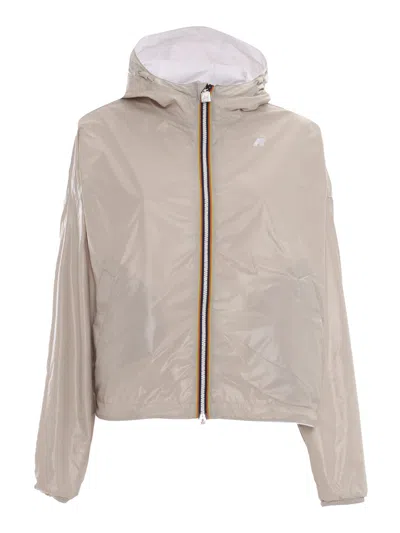 K-way K Way Laurette Plus White Beige Jacket In White