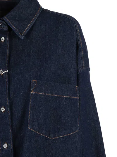 Weekend Max Mara Camicia Oversize Dark Blue In Blue