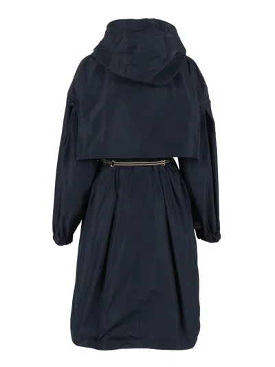 Max Mara The Cube Raincoat In Blue