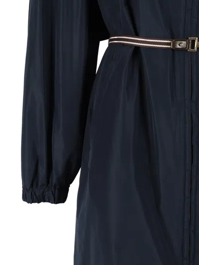 Max Mara The Cube Raincoat In Blue