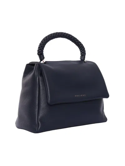 Orciani Medium Sveva Sense Scooby Braided-handle Tote Bag In Blue