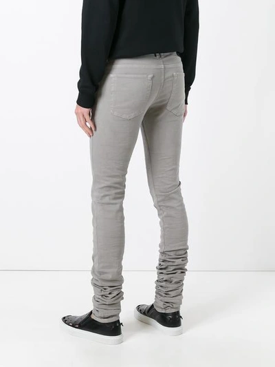 Shop Diesel Black Gold Extended Leg Skinny Trousers - Grey