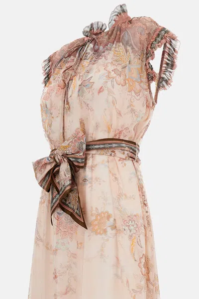 Zimmermann Alchemy Flutter Dress In Multi