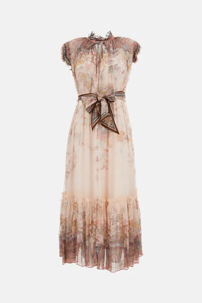 Zimmermann Alchemy Flutter Dress In Multi