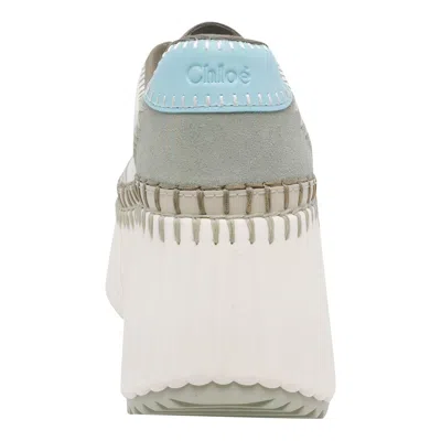 Chloé Nama Platform Wedge Sneaker In White