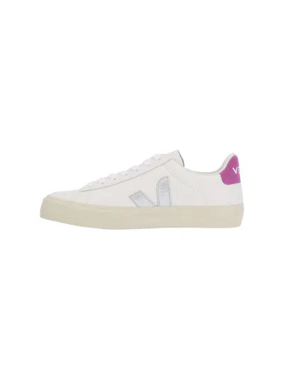 Veja Sneakers Campo Chromefree White Silver Ultraviolet In Multi