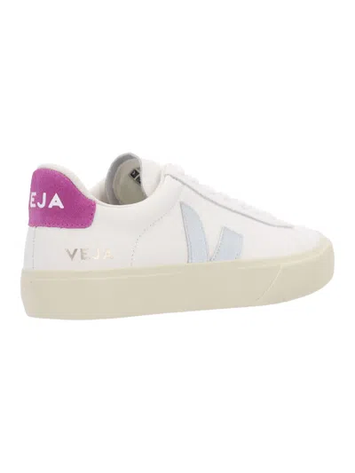 Veja Sneakers Campo Chromefree White Silver Ultraviolet In Multi
