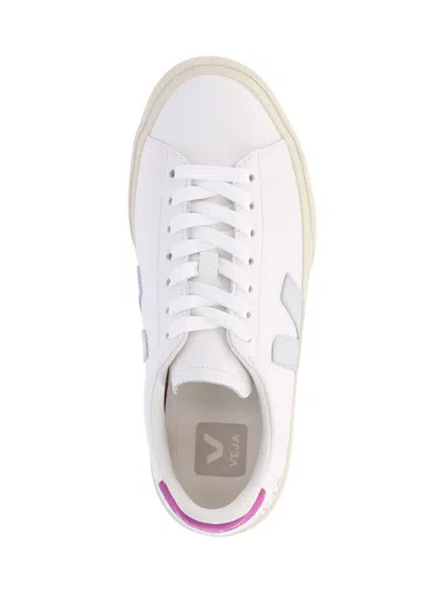 Veja Sneakers Campo Chromefree White Silver Ultraviolet In Multi