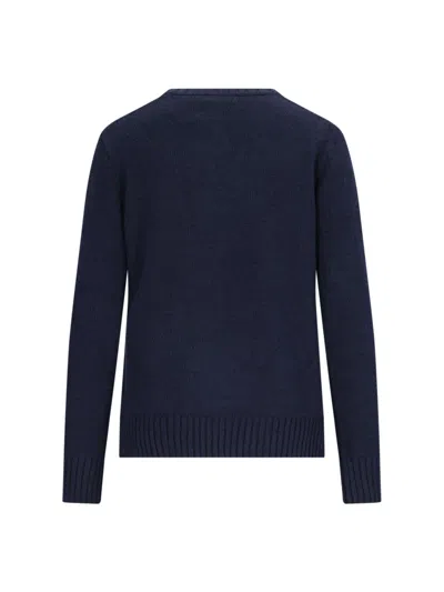 Polo Ralph Lauren Polo Bear Intarsia Cotton And Linen Sweater In Blue