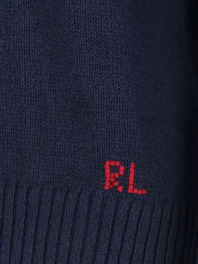 Polo Ralph Lauren Polo Bear Intarsia Cotton And Linen Sweater In Blue