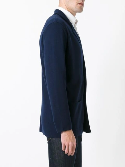 Shop Fashion Clinic Double Breasted Cardigan In Blue