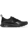 Nike Woman Air Max Thea Leather And Calf Hair Sneakers Black