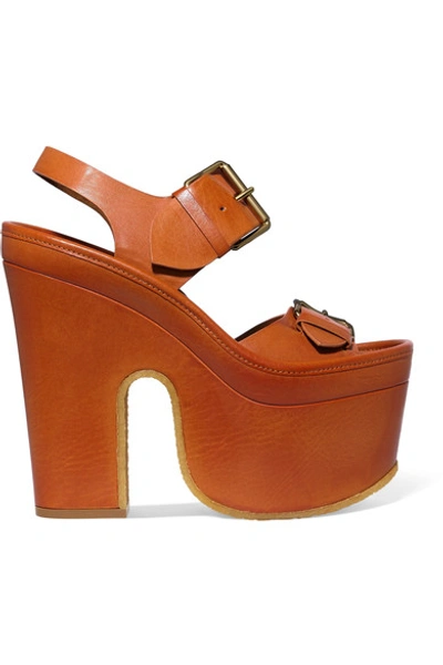 Shop Stella Mccartney Faux Leather Platform Sandals