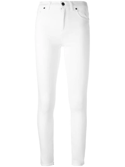 Tom Ford Double-wool Stretch Flare-leg Pants In Chalk