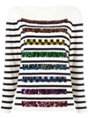 MARC JACOBS embroidered boat neck sweater,DRYCLEANONLY