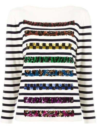 Shop Marc Jacobs Embroidered Boat Neck Sweater