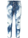 DSQUARED2 DSQUARED2 COOL GIRL CROPPED BLEACHED JEANS - BLUE,S72LA0926S3030911799940