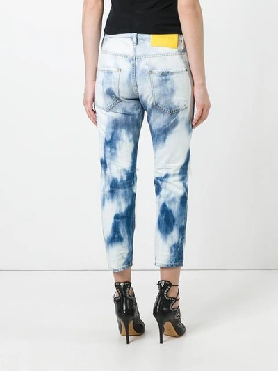 Shop Dsquared2 Cool Girl Cropped Bleached Jeans - Blue
