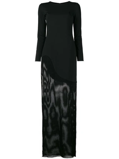 Shop Haney Josephine Sheer Dress In Black
