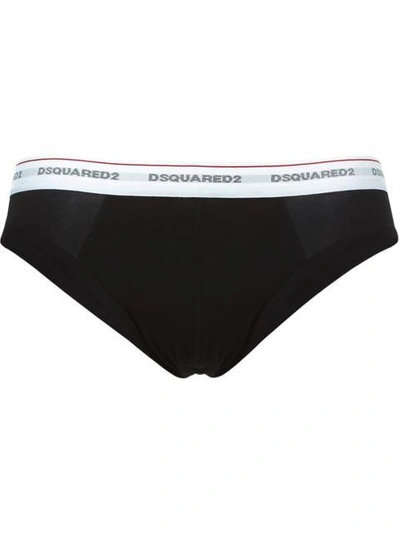 Shop Dsquared2 Underwear 'twin' Pack Brief In Black