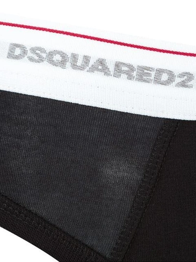 Shop Dsquared2 Underwear 'twin' Pack Brief In Black