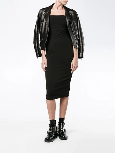 Shop Rick Owens Strapless Fitted Dress