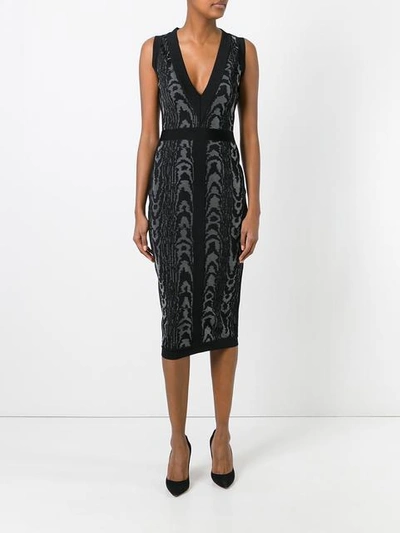 Shop Balmain Leopard Pattern Midi Dress