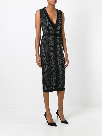 Shop Balmain Leopard Pattern Midi Dress