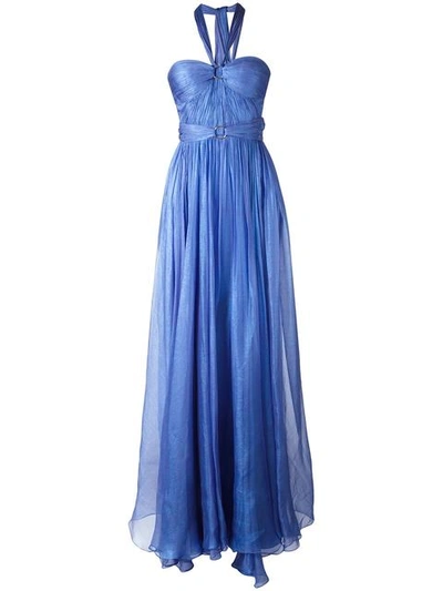 Maria Lucia Hohan Halterneck Flared Gown