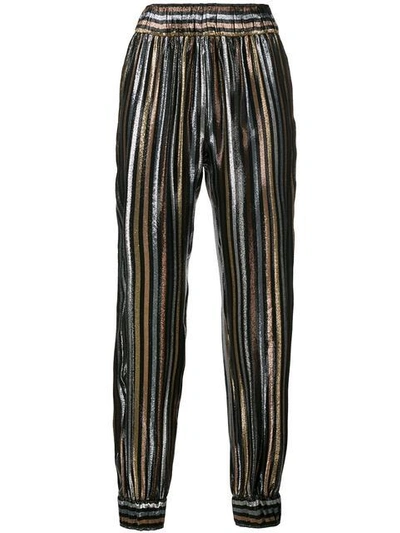 Shop Haney Colette Stripe Trousers In Black
