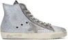 GOLDEN GOOSE Grey Glitter Francy High-Top Sneakers