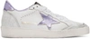 GOLDEN GOOSE White & Purple Ball Star Sneakers