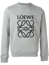 Loewe Embroidered Anagram Logo Sweatshirt In Grey