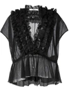 Givenchy Frill-trim Off-shoulder Blouse In Black