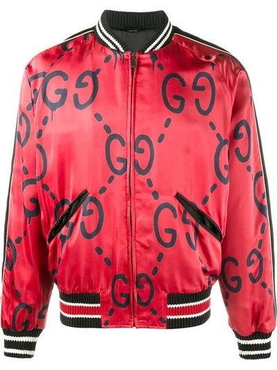 Gucci Ghost Bomber Jacket, Ghost Print | ModeSens