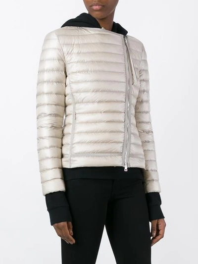 Shop Moncler Collarless Fitted Jacket
