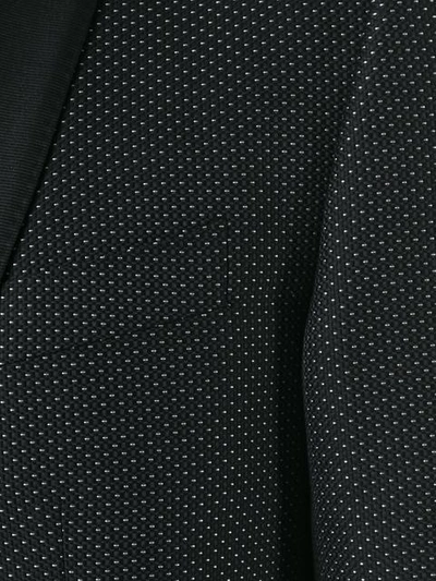 Shop Dolce & Gabbana Micro Dotted Tuxedo Jacket In Black