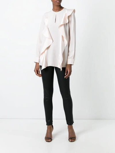 Shop Givenchy Ruffle Panel Blouse In Pink