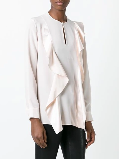 Shop Givenchy Ruffle Panel Blouse In Pink