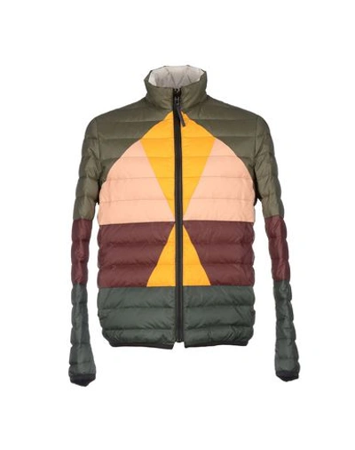 Shop Valentino Down Jacket In Military Green