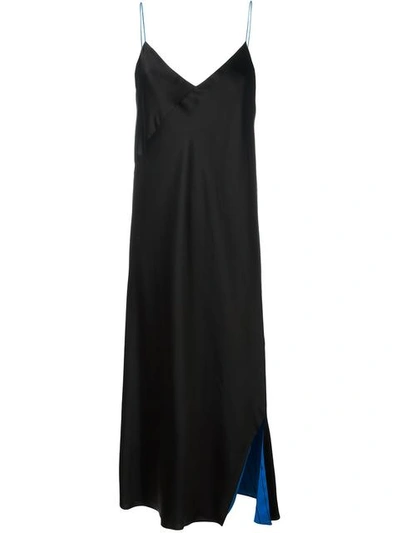 Dkny Reversible Slip Dress In Black
