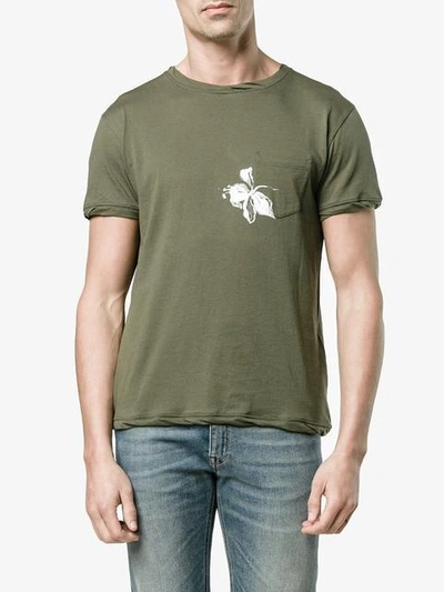 Shop Valentino 'mariposa' Print T-shirt - Green