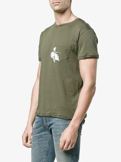 Shop Valentino 'mariposa' Print T-shirt - Green