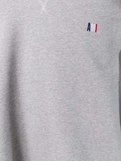 Shop Ami Alexandre Mattiussi Small Ami Sweatshirt In Grey