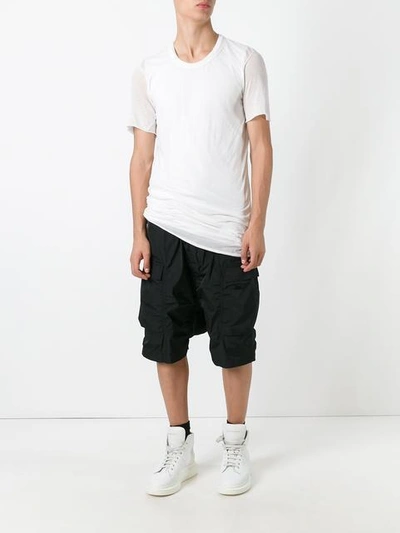 Shop Rick Owens Basic T-shirt - White