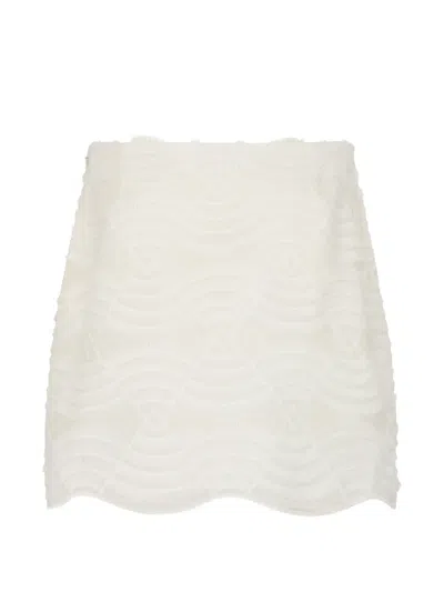 Kristina Ti Patterned Mini Skirt In White
