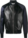 GIVENCHY star logo leather and silk bomber jacket,17S030944611823380