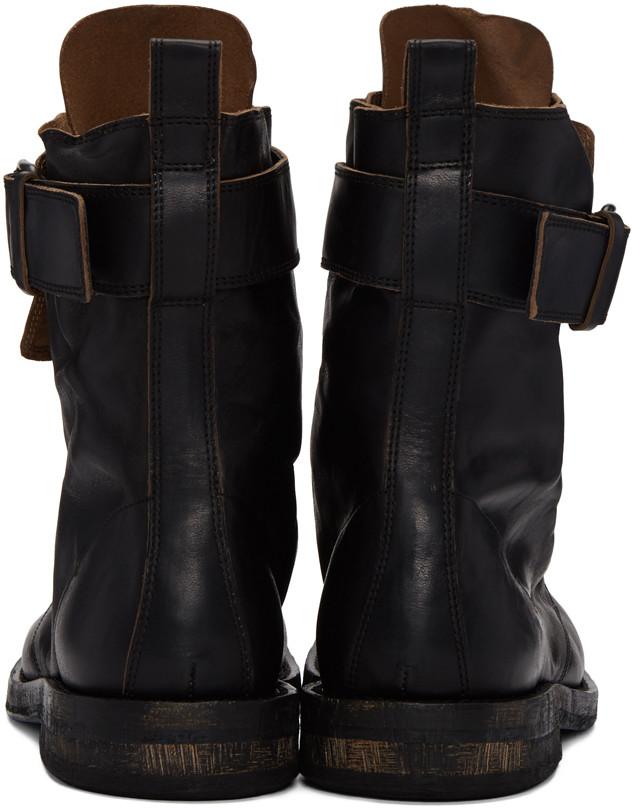 ann demeulemeester laced leather boots