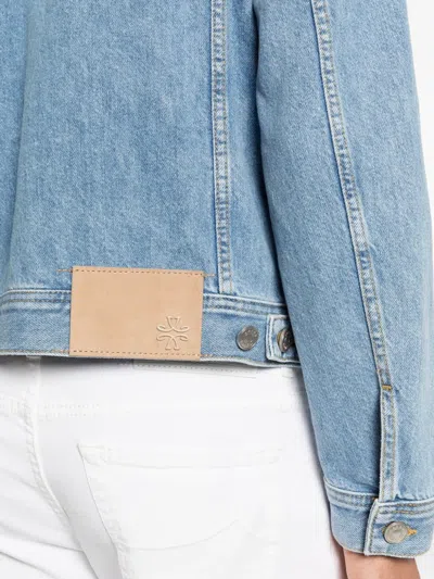 Jacob Cohen Button Denim Jacket In Blue